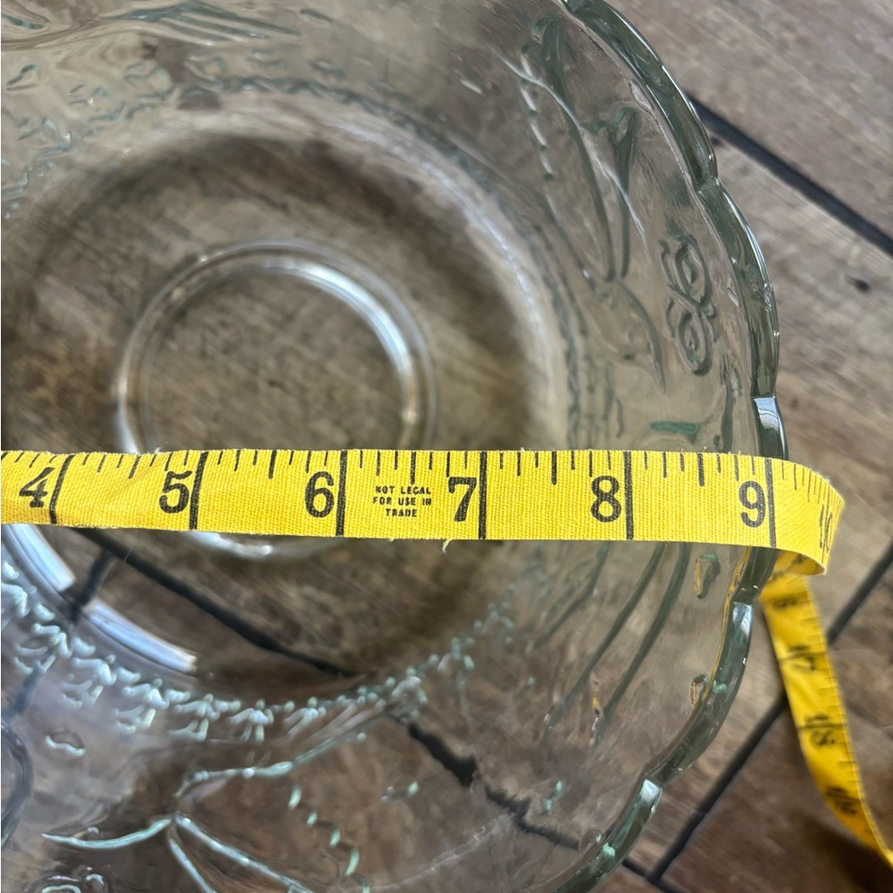 Vintage Colony Crafts Crystal Garden Crystal Salad Bowl  9 in x 8.25" 5.3 lbs - Picture 6 of 7